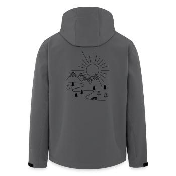 Wohnmobil - Recycelte Männer Softshell-Jacke von Stanley/Stella - Anthrazit - Hinten - AI Model Male 185 light (185cm)