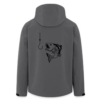 poisson - Veste softshell homme en polyester recyclé Stanley/Stella - charbon - Dos - AI Model Male 185 light (185cm)