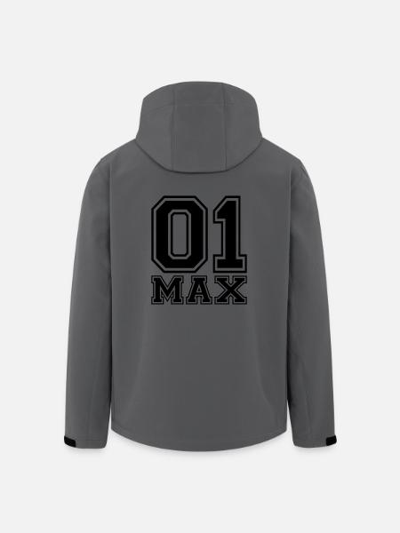Max - Nom - Veste softshell homme en polyester recyclé Stanley/Stella - charbon
