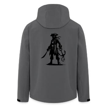 pirate - Veste softshell homme en polyester recyclé Stanley/Stella - charbon - Dos - AI Model Male 185 light (185cm)