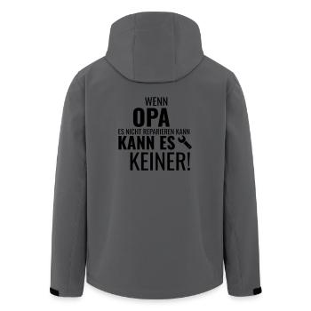 WENN OPA ES NICHT REPARIEREN KANN KANN ES KEINER - Recycelte Männer Softshell-Jacke von Stanley/Stella - Anthrazit - Hinten - AI Model Male 185 light (185cm)