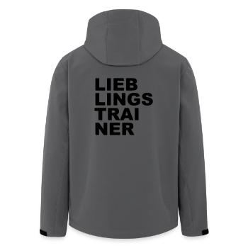 Lieblings Trainer - Recycelte Männer Softshell-Jacke von Stanley/Stella - Anthrazit - Hinten - AI Model Male 185 light (185cm)