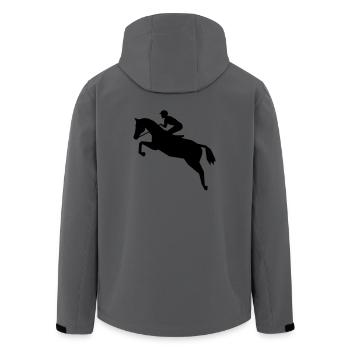 Jockey - Pferderennen - Recycelte Männer Softshell-Jacke von Stanley/Stella - Anthrazit - Hinten - AI Model Male 185 light (185cm)