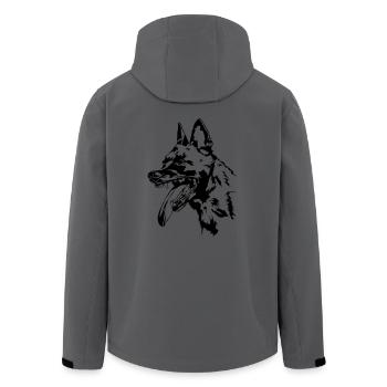 BELGIAN MALINOIS Maligator Hundesport Wilsigns - Recycelte Männer Softshell-Jacke von Stanley/Stella - Anthrazit - Hinten - AI Model Male 185 light (185cm)