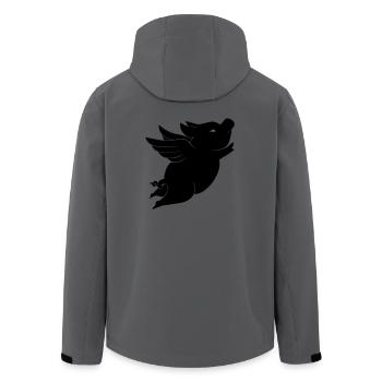 Pig - cochon avec des ailes - Veste softshell homme en polyester recyclé Stanley/Stella - charbon - Dos - AI Model Male 185 light (185cm)