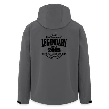 Legendär seit 2015 - Recycelte Männer Softshell-Jacke von Stanley/Stella - Anthrazit - Hinten - AI Model Male 185 light (185cm)