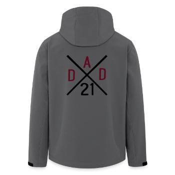 DAD 21 - Recycelte Männer Softshell-Jacke von Stanley/Stella - Anthrazit - Hinten - AI Model Male 185 light (185cm)