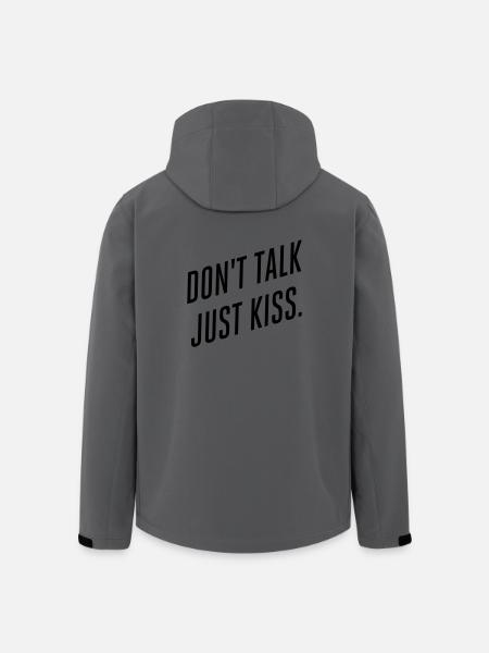 Don't talk just kiss - Recycelte Männer Softshell-Jacke von Stanley/Stella - Anthrazit