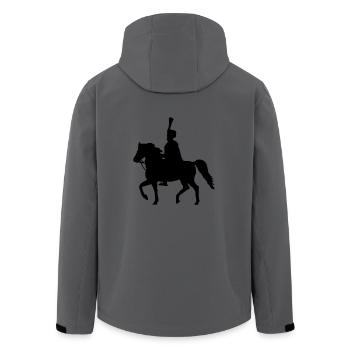 König Ernst August von Hannover - Recycelte Männer Softshell-Jacke von Stanley/Stella - Anthrazit - Hinten - AI Model Male 185 light (185cm)