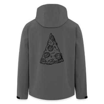 Pizza - Recycelte Männer Softshell-Jacke von Stanley/Stella - Anthrazit - Hinten - AI Model Male 185 light (185cm)