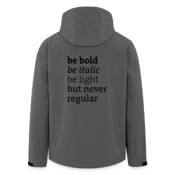 jamais être régulier - Veste softshell homme en polyester recyclé Stanley/Stella - charbon - Dos - AI Model Male 185 light (185cm)