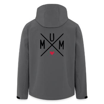 mum - Recycelte Männer Softshell-Jacke von Stanley/Stella - Anthrazit - Hinten - AI Model Male 185 light (185cm)