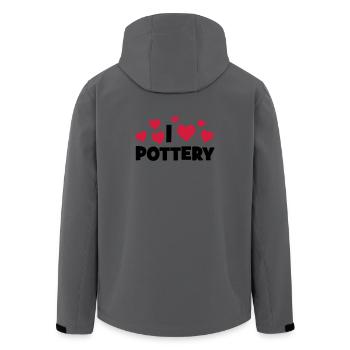 POTERIE - Veste softshell homme en polyester recyclé Stanley/Stella - charbon - Dos - AI Model Male 185 light (185cm)