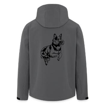 GERMAN SCHÄFERHUND Jump Wilsigns - Men’s Recycled Softshell Jacket by Stanley/Stella - anthracite - Back - AI Model Male 185 light (185cm)