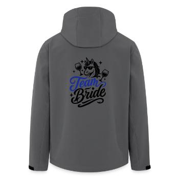 Team Bride Unicorn - Men’s Recycled Softshell Jacket by Stanley/Stella - anthracite - Back - AI Model Male 185 light (185cm)