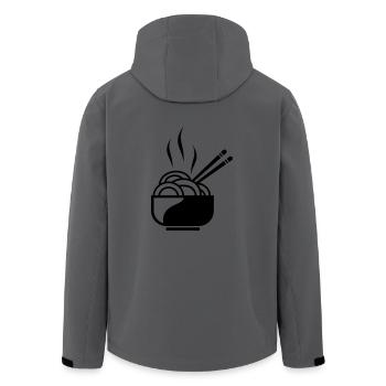 Nouilles avec des baguettes - Veste softshell homme en polyester recyclé Stanley/Stella - charbon - Dos - AI Model Male 185 light (185cm)