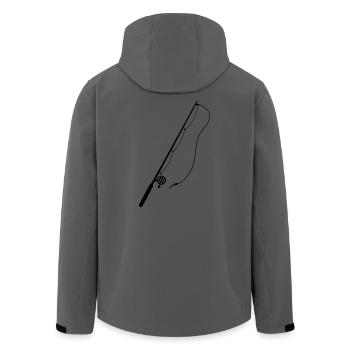 ANGELN - Recycelte Männer Softshell-Jacke von Stanley/Stella - Anthrazit - Hinten - AI Model Male 185 light (185cm)