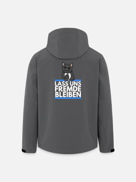 Hater Katze - Lass uns Fremde bleiben - Recycelte Männer Softshell-Jacke von Stanley/Stella - Anthrazit