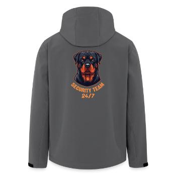 Rottweiler Security Team 24/7 Wachhund - Recycelte Männer Softshell-Jacke von Stanley/Stella - Anthrazit - Hinten - AI Model Male 185 light (185cm)