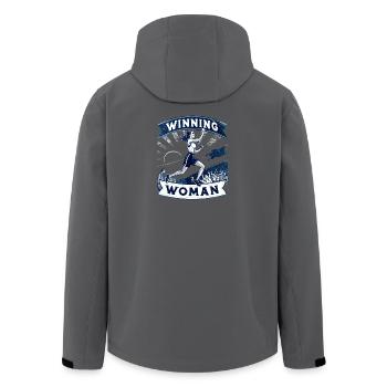Winning Woman | Jogging - Recycelte Männer Softshell-Jacke von Stanley/Stella - Anthrazit - Hinten - AI Model Male 185 light (185cm)