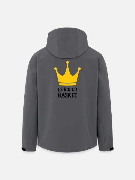 Le Roi du Basket - Veste softshell homme en polyester recyclé Stanley/Stella - charbon
