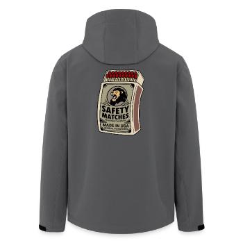 Lion Safety Matches Vintage-Schachtel - Recycelte Männer Softshell-Jacke von Stanley/Stella - Anthrazit - Hinten - AI Model Male 185 light (185cm)
