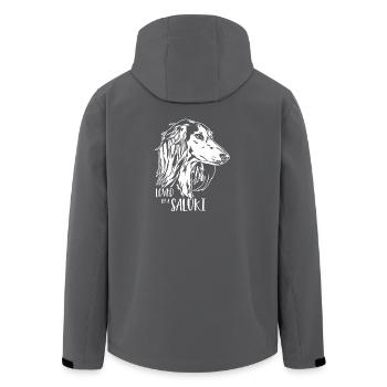 Loved by a SALUKI Hundespruch Windhund Wilsigns - Recycelte Männer Softshell-Jacke von Stanley/Stella - Anthrazit - Hinten - AI Model Male 185 light (185cm)