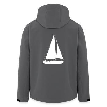 Segeln Segelboot Segelschiff Wassersport - Recycelte Männer Softshell-Jacke von Stanley/Stella - Anthrazit - Hinten - AI Model Male 185 light (185cm)