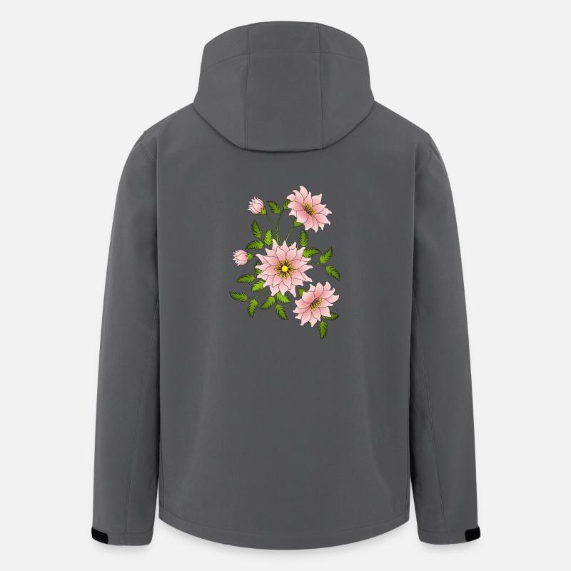 Blumen - Recycelte Männer Softshell-Jacke von Stanley/Stella - Anthrazit