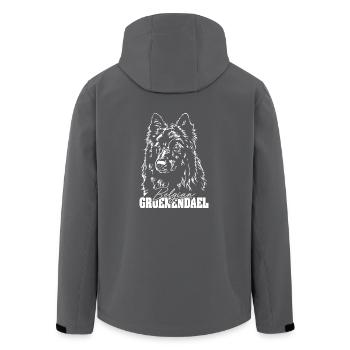 Belgian GROENENDAEL Portrait Wilsigns Geschenk - Recycelte Männer Softshell-Jacke von Stanley/Stella - Anthrazit - Hinten - AI Model Male 185 light (185cm)