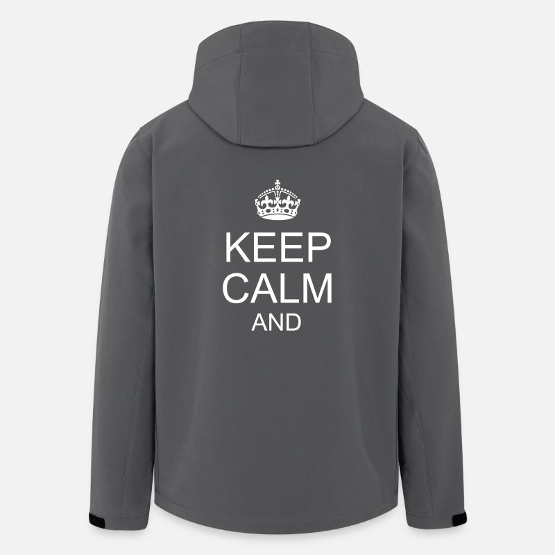 keep calm and YOUR TEXT - Men’s Recycled Softshell Jacket by Stanley/Stella - anthracite