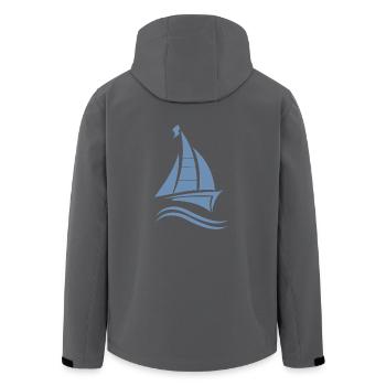 Segeln Segelboot Segelschein - Recycelte Männer Softshell-Jacke von Stanley/Stella - Anthrazit - Hinten - AI Model Male 185 light (185cm)