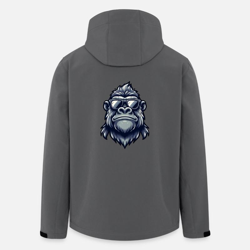 Coole Gorille Sonnenbrille Affe - Recycelte Männer Softshell-Jacke von Stanley/Stella - Anthrazit