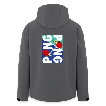 Ping Pong SportT-Shirt Game - Recycelte Männer Softshell-Jacke von Stanley/Stella - Anthrazit - Hinten - AI Model Male 185 light (185cm)