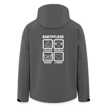Baby - Recycelte Männer Softshell-Jacke von Stanley/Stella - Anthrazit - Hinten - AI Model Male 185 light (185cm)