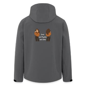 Cute, but Psycho, but Cute - Men’s Recycled Softshell Jacket by Stanley/Stella - anthracite - Back - AI Model Male 185 light (185cm)