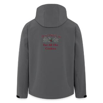 Most Likely To Eat All The Cookies - Men’s Recycled Softshell Jacket by Stanley/Stella - anthracite - Back - AI Model Male 185 light (185cm)