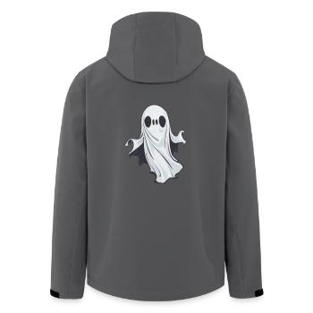 Halloween Ghost Ghost - Men’s Recycled Softshell Jacket by Stanley/Stella - anthracite - Back - AI Model Male 185 light (185cm)