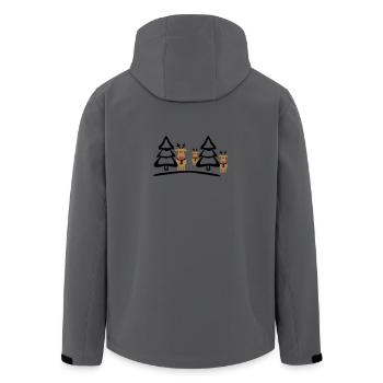 Weihnachten Rentiere Crew - Recycelte Männer Softshell-Jacke von Stanley/Stella - Anthrazit - Hinten - AI Model Male 185 light (185cm)