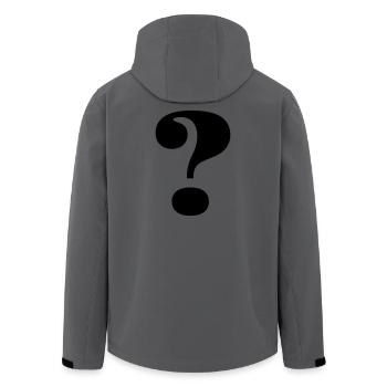 Großes Fragezeichen - Recycelte Männer Softshell-Jacke von Stanley/Stella - Anthrazit - Hinten - AI Model Male 185 light (185cm)