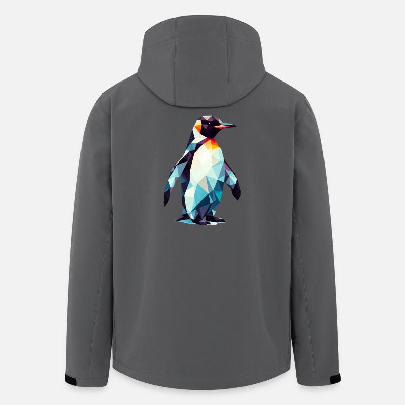 Polygonaler Pinguin - Recycelte Männer Softshell-Jacke von Stanley/Stella - Anthrazit