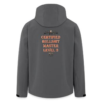 Certified Bullshit Master Level 3 - Men’s Recycled Softshell Jacket by Stanley/Stella - anthracite - Back - AI Model Male 185 light (185cm)
