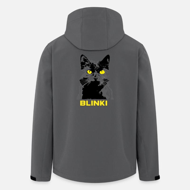 Meine Lieblings Katze - Blinki - Recycelte Männer Softshell-Jacke von Stanley/Stella - Anthrazit