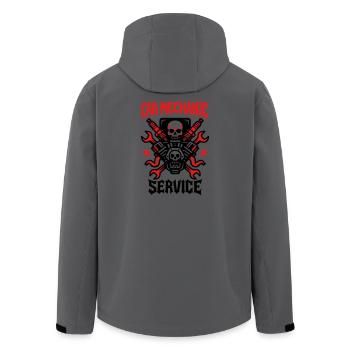 Service de mécanique automobile - Veste softshell homme en polyester recyclé Stanley/Stella - charbon - Dos - AI Model Male 185 light (185cm)
