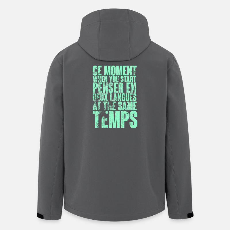 COOL SAYING FOR MULTILINGUALS, INTERNATIONAL - Men’s Recycled Softshell Jacket by Stanley/Stella - anthracite