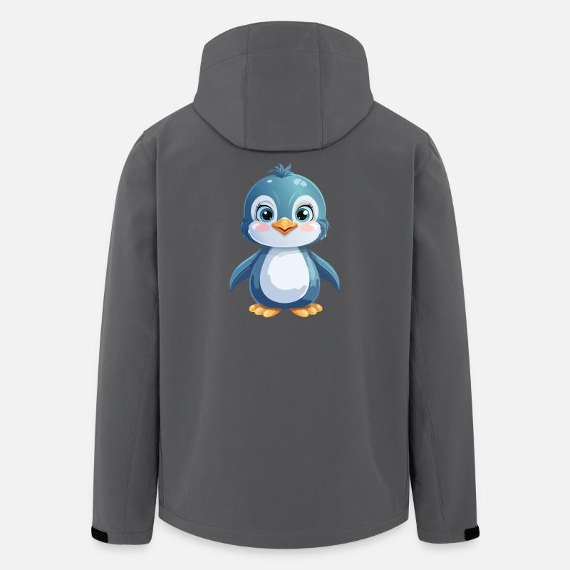 Zuckersüßer Pinguinaugenblick - Recycelte Männer Softshell-Jacke von Stanley/Stella - Anthrazit