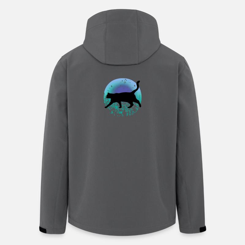 Schwarze Katze - Recycelte Männer Softshell-Jacke von Stanley/Stella - Anthrazit