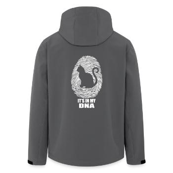 Katze ist in meinem DNA-Hemd - Recycelte Männer Softshell-Jacke von Stanley/Stella - Anthrazit - Hinten - AI Model Male 185 light (185cm)