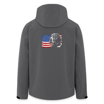 Beagle Amerika Fahne Hunde Hund Wilsigns - Recycelte Männer Softshell-Jacke von Stanley/Stella - Anthrazit - Hinten - AI Model Male 185 light (185cm)