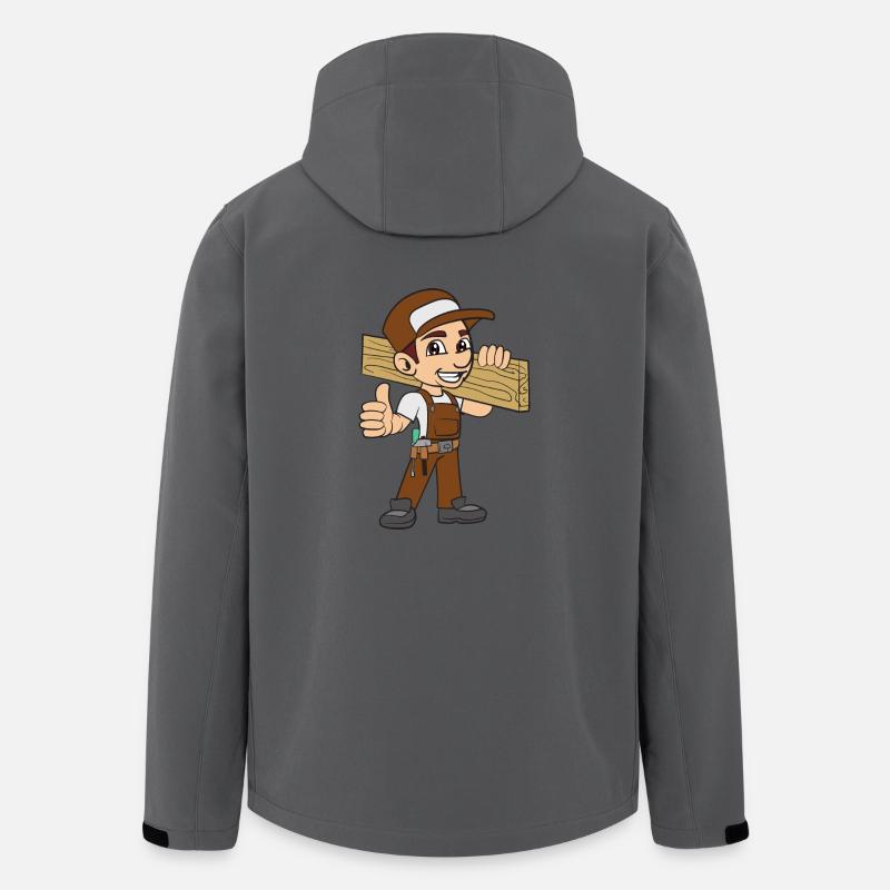 Tischler Zimmermann - Recycelte Männer Softshell-Jacke von Stanley/Stella - Anthrazit